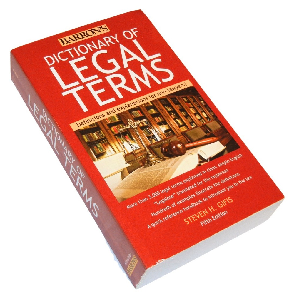 Barron's Dictionary of Legal Terms Book Steven H. Gifis Fifth Edition